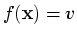 $ f(\mathbf{x})=v$