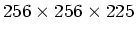 $ 256 \times 256 \times 225$