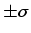 $ \pm\sigma $