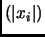 $\displaystyle (\vert x_i\vert)$