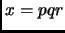 $ x=pqr$