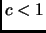 $ c<1$