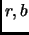 $ r,b$