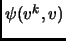 $ \psi(v^k,v)$