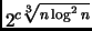 $ 2^{c\sqrt[3]{n\log^2n}}$