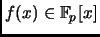 $ f(x)\in {\mathbb{F}}_p[x]$