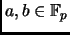 $ a,b\in {\mathbb{F}}_p$