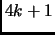 $ 4k+1$