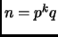 $ n=p^k q$
