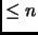 $ \le n$