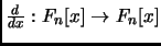 $ \frac{d}{dx}:F_n[x]\to F_n[x]$
