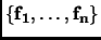 $ \{{\mathbf{f_1}},\dots,{\mathbf{f_n}}\}$