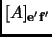 $ [A]_{{\mathbf{e'}}{\mathbf{f'}}}$