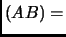 $ (AB)=$