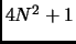 $ 4N^2+1$