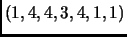 $ (1,4,4,3,4,1,1)$