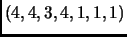 $ (4,4,3,4,1,1,1)$