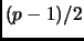$ {(p-1)/2}$