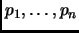 $ p_1,\dots, p_n$