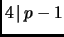 $ 4{\,\mid\,}p-1$