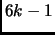 $ 6k-1$