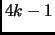 $ 4k-1$