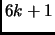 $ 6k+1$
