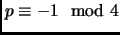 $ p\equiv -1 \mod 4$