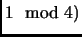 $ 1\mod 4)$