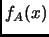 $ f_A(x)$