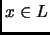 $ x \in L$