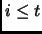 $ i \le t$