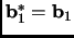 $ {\mathbf{b}}_1^* = {\mathbf{b}}_1$