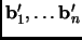 $ {\mathbf{b}}_1', \dots {\mathbf{b}}_n'$