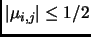 $ \vert\mu_{i,j}\vert\le 1/2$