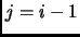 $ j=i-1$