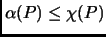 $ \alpha(P)\le \chi(P)$