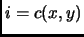 $ i = c(x,y)$