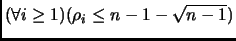 $ (\forall i \ge 1)(
\rho_i \le n - 1 - \sqrt{n-1})$