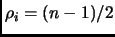 $ \rho_i = (n-1)/2$