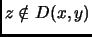 $ z \notin D(x,y)$