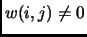 $ w(i,j)\neq 0$