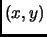 $ (x,y)$