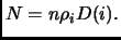 $\displaystyle N = n \rho_i D(i).
$