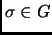 $ \sigma\in G$