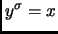 $ y^{\sigma}=x$