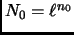 $ N_0=\ell^{n_0}$